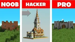 Minecraft NOOB vs PRO vs HACKER : CASTLE CHALLENGE in minecraft / Animation