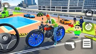 Franklin & Shinchan Tried Mega Ramp Challenge Extreme Jump  Indian Theft Auto Simulator Game