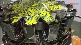 Automatic linear pre made pouch bag in bag candy packaging machine
