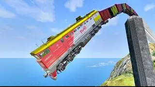 Train and the Giant Crash #7 Cars and Trains BeamNG Drive