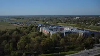 Latvia - Jelgava City Center - Bird Eye View