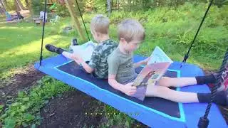 Installation and display Video for 60&times;32 Inch Large Platform Swing Rectangular Tree Swing