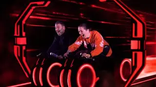 Tron rollercoaster Walt Disney world pov