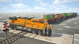 Folkrace DLC Train vs Obstacles | Teardown Physics