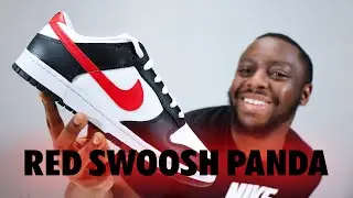 Обзор кроссовок Nike Dunk Low Retro Red Swoosh Panda 🔴🐼 On Foot QuickSchopes 418 Schopes FB3354 001