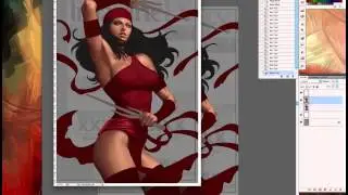 Stanley Lau paints Elektra