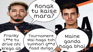 Scout angry on Ronak Ash and Franky after match | Scout abuses Ronak Ash and Franky | PubG Mobile