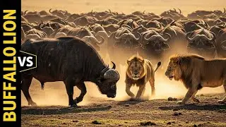 The Secret Life of Buffalo Herd - HOW they Defend Against Lions in Wild - Lion Documentary Full HD