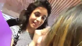 Camila Cabello kissing the fan's scars