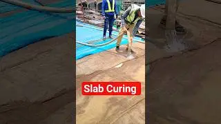 Slab Curing Process #shorts #construction #concrete
