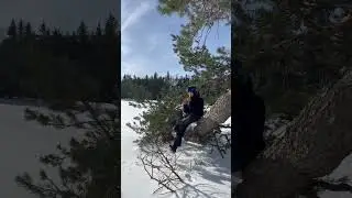 Musical tree nymph playing Native American flute in the German mountains ❄️