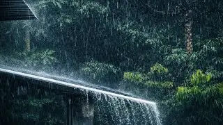 Heavy Rain on Roof for Deep Sleep | Relaxing Rain Sounds.The Shoothing Rain Sounds in My Village