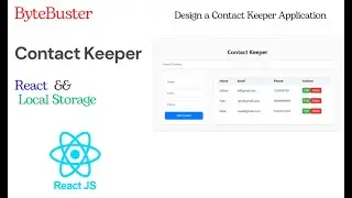 📇 Contact Keeper App in React &ndash; Full CRUD with Local Storage! 📝✨