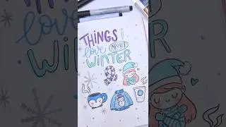 How to Draw a Simple Kawaii Winter Doodles #artjournal