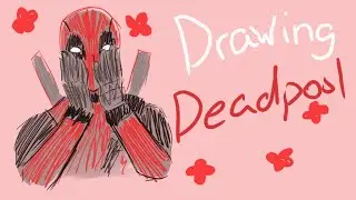 I drew Deadpool with my new coloured pencils. #deadpoolart  #deadpool
