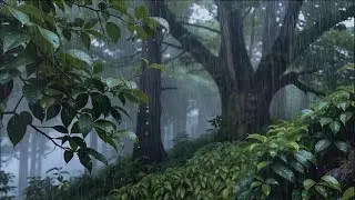 Deep Sleep Like a Baby with Calming Rain Sounds on Forest Leaves - Ambient Sounds for Sleep