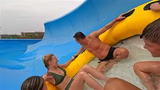 Family Raft Water Slide at Splash Jungle Phuket 🇹🇭