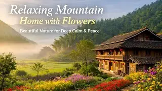 Relaxing Mountain Home with Flowers | Beautiful Nature for Deep Calm & Peace