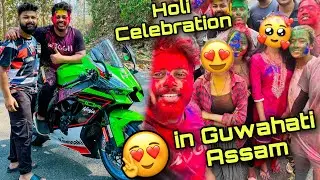 Assam mein Holi with these Cute Girls 😍 Crazy Reaction with Tokyo 🔥