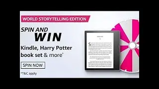 Amazon World Storytelling Edition Spin and Win Quiz Answers | Win Kindle Oasis, Harry Potter Books