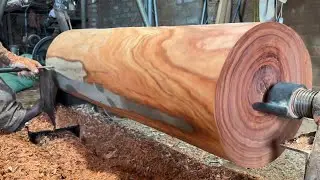 Amazing Woodturning Skills Fastest Easy - Skills Carpenters Working Of Giant Wood Lathe