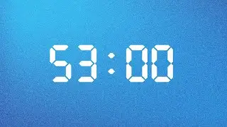 53 Minute Timer to Think Clearly. Create Boldly. Flow Forward | Aqua Blue Edition | NX