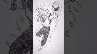 speed drawing stickman #goku #speedart#shorts