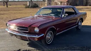 1965 Ford Mustang Hardtop 200ci I6 3-Speed Vintage Burgundy Black Vinyl Bucket Seats