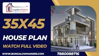 🏡 Проект дома 35x45, ориентированного на север, G+1 | 2 спальни на каждом этаже | Подробное описа...