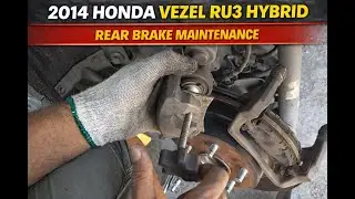 2014 Honda Vezel RU3 Hybrid | Rear Brake Maintenance Mode & Grease Slide Pins
