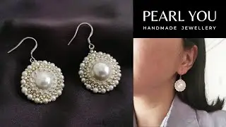 A Pair of Pure White Flowers - 12mm Beaded Pearl Earrings Tutorial for to be Married Bride