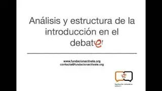 Análisis y estructura de la introducción en un debate