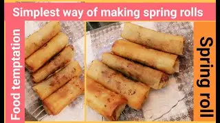 Spring roll | chicken and vegetable roll recipe | crispy spring roll by food temptation