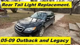 Tail Light Replacement or Bulb Change Subaru Outback Legacy 05 06 07 08 09 2005 2006 2007 2008 2009