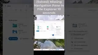 ✅ Solved: Missing Navigation Pane in File Explorer | Fix in 10 Seconds