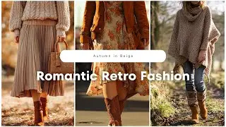🍂 Autumn in Beige: Romantic Retro Fashion in Warm Neutrals & Vintage Textures