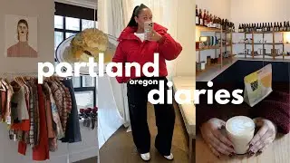 vlogmas | solo day in pdx, new art, the best facial, lots of coffee dates & small business shopping!