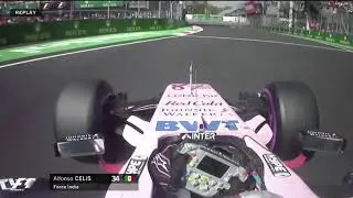 F&oacute;rmula 1: Impacto de Celis con el muro en la vuelta 16