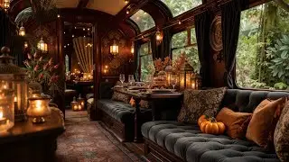 Night Jazz Saxophone Journey ~ Cozy Train Vibes & Smooth Dinner Music Relaxation