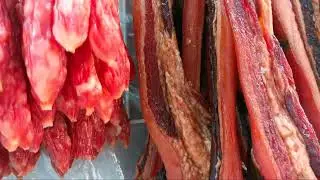 Dried pork display / Macau Red Market