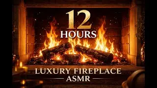 12 HOURS Luxury Fireplace ASMR 🔥 | Cinematic Fire Sounds | No Music | Ultra Relaxing