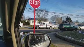 North Babylon Fire Department Fire Police Arriving On Scene Of An MVA In Suffolk County, NY