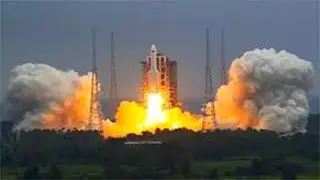 China Long March 5B Rocket Enters Earth's Atmosphere & Will Crash Into the Indian Ocean