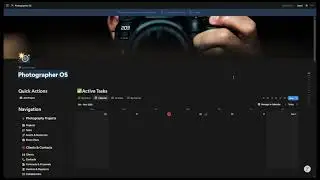 Photographer OS Notion Template Dashboard Preview