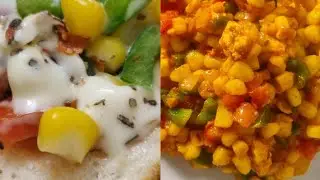 Bread pizza 🍕 and corn salsa recipie || Delicious snacks recipie @foodwithchhavi 