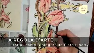 Come dipingere un fiore liberty stile Mucha