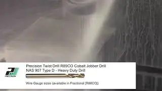 Precision Twist Drill R89CO NAS 907 Type D Jobber Length Drill Bit