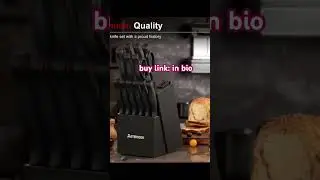 Astercoo 15 Piece Knife Set with Sharpener Blockbuy link:  