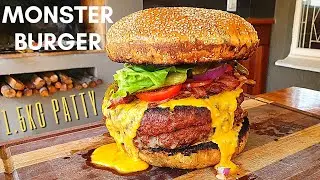 Giant Juicy Lucy Cheese Stuffed Burger | Xman & Co