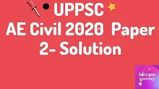 UPPSC AE Civil 2020 paper Solution | Paper 2 | Part 1